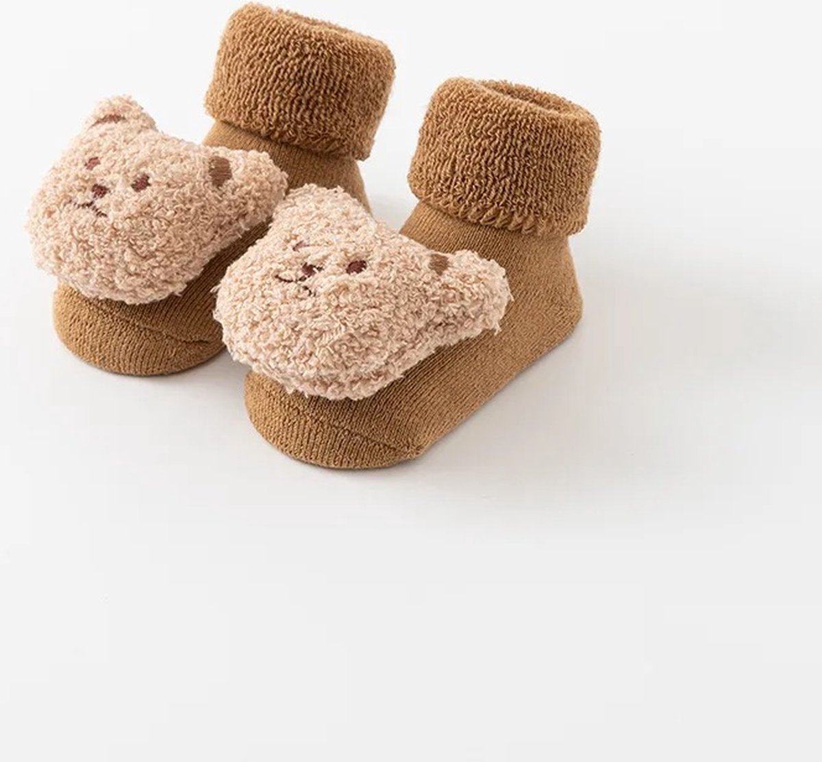 AdoreKids Babysokken met Antislip Warme en Zachte Wolrijke Babysloffen in Bruin voor Peuters van Perfect voor Herfst en Winter