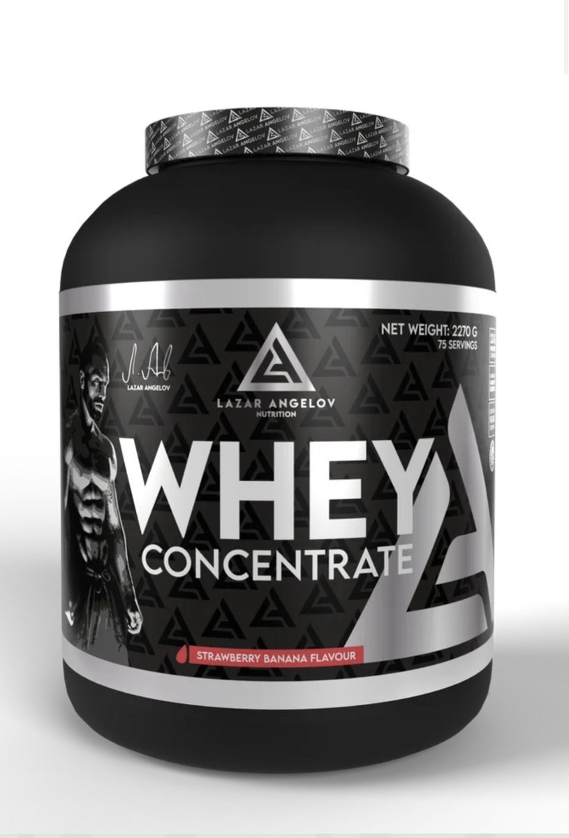 Goedkoopste Lazar Angelov Whey protein powder Strawberry-banana – 2270g
