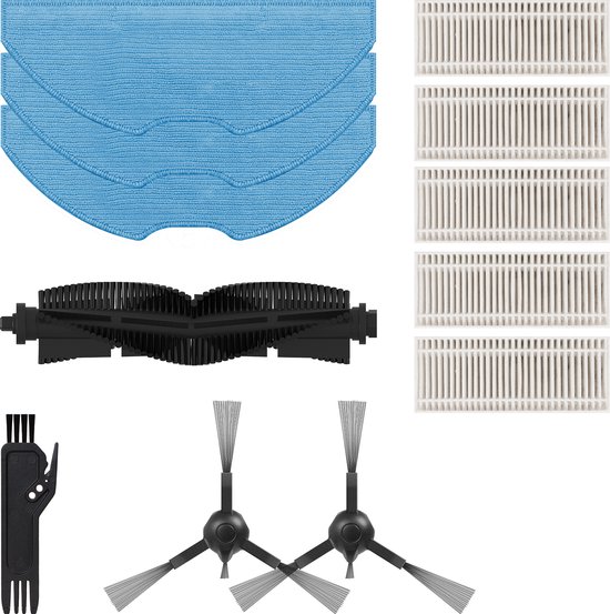 Sinji Slimme Robot Pro Accessoires kit - Vacuum Cleaner - 5x Hepa-filter, 3x Microvezel dweildoek, 2x Zijborstel, 1x Hoofdborstel, 1x Onderhoudstool
