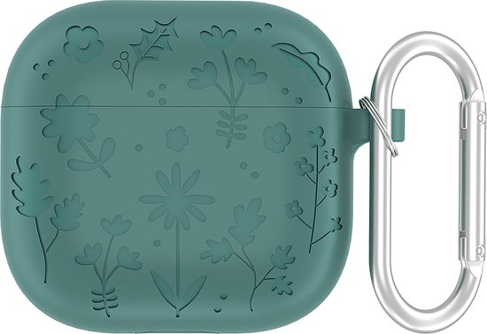 YONO Hoesje geschikt voor Airpods 4 - Case - Special Siliconen - Donkergroen