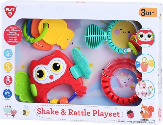 Shake Play Play - Shake & Rattle Playset - Geschenksetje - Geboorte geschenk | bol