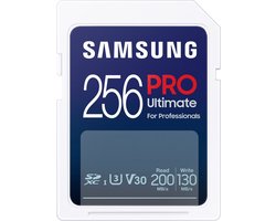 Samsung PRO Ultimate - SD Kaart - 200 & 130 MB/s - 256 GB