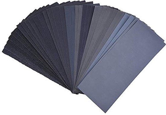 Schuurpapier set - 36 stuks - Korrel 320/400/ 600/800/ 1000/1200/ 1500/2000/ 2500/3000/ 4000/5000 - Auto polijsten / Meubels / Metaal