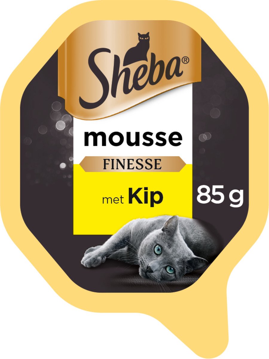 Sheba Finesse Kattenvoer Natvoer Mousse Kip Kuipjes 85 gr
