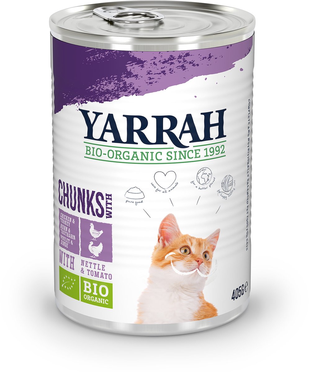 Yarrah Yarrah Cat Blik Brokjes Kip/Rund In Saus 405 gr