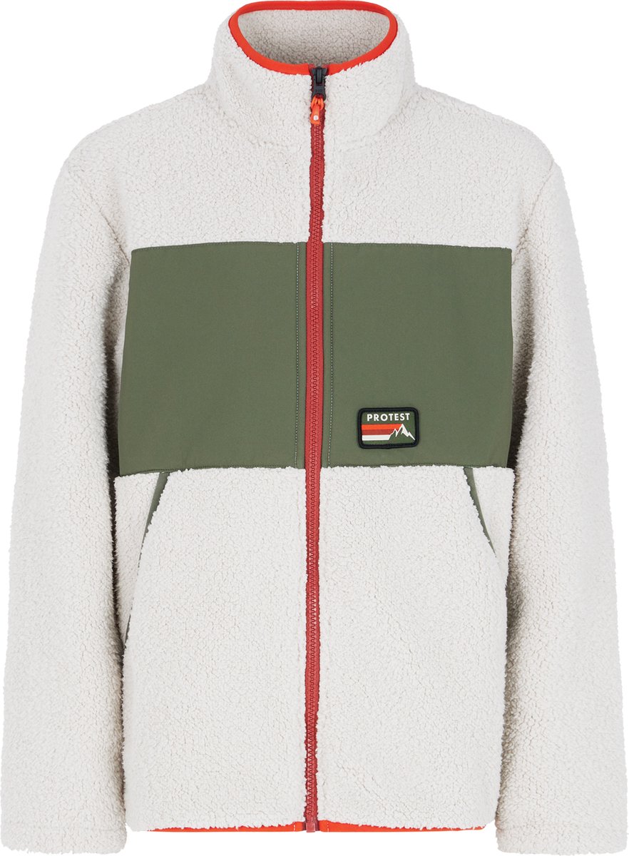 Protest Prtbartis Jr – Skipully Jongens – Ritssluiting – High-pile teddy fleece Kitoffwhite