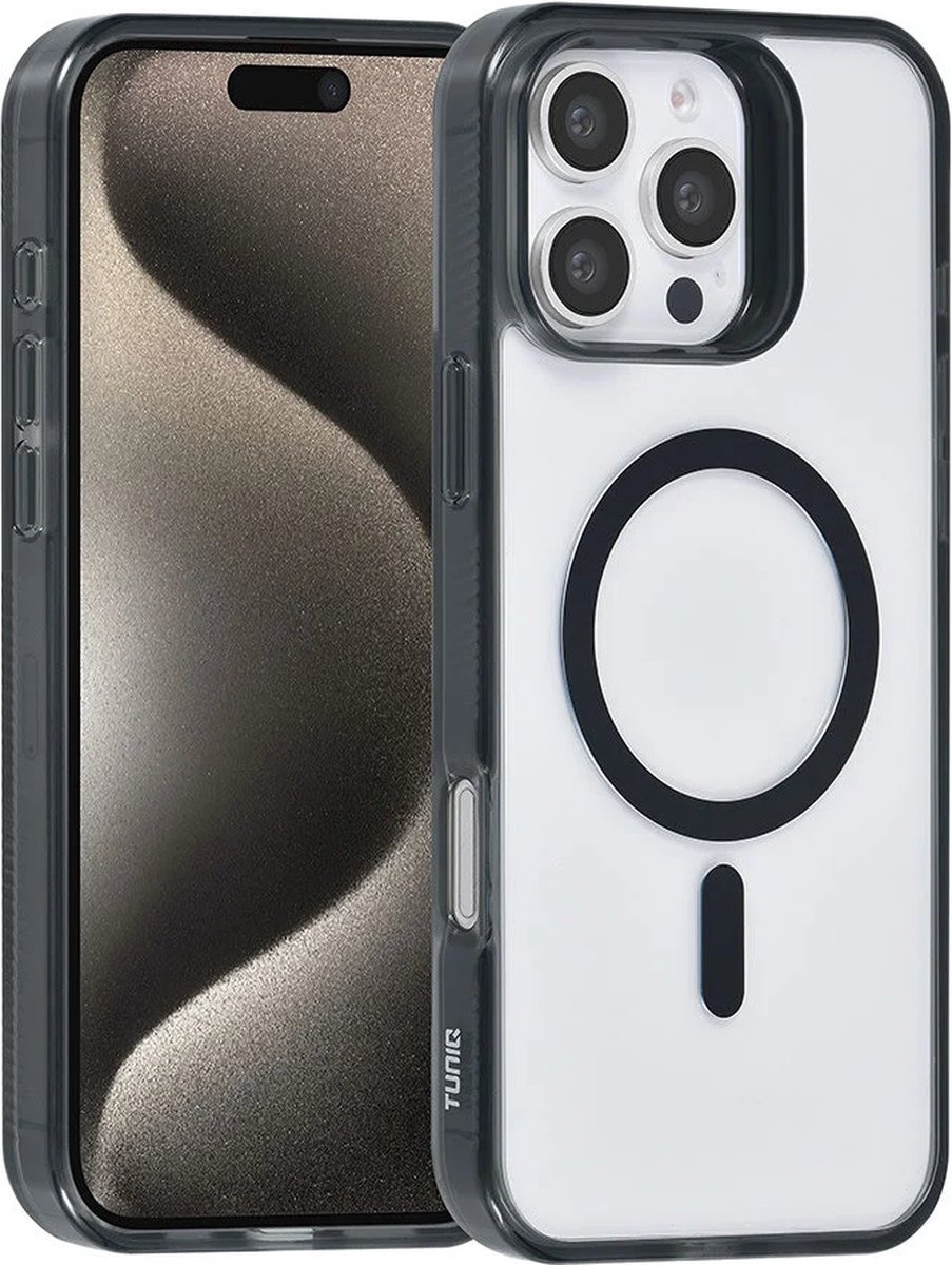 Back cover case - Magsafe silicone Hoesje Geschikt voor: iPhone 16 Pro Max - Zwart