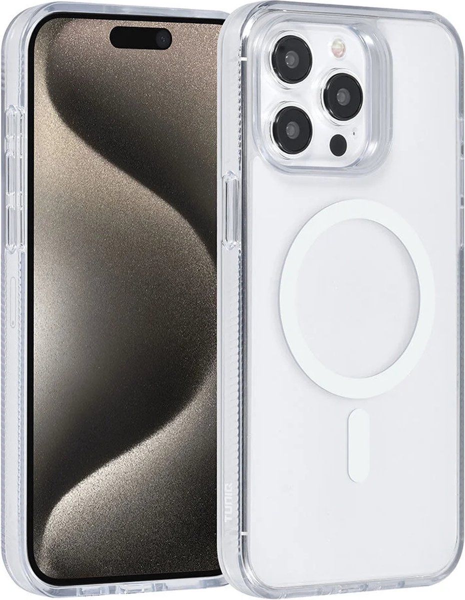 Back cover case - Magsafe silicone Hoesje Geschikt voor: iPhone 15 - Wit
