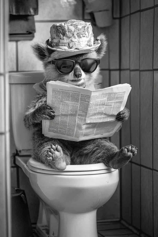 HONMINHUA Lot De 3 Affiches Murales Raton Laveur