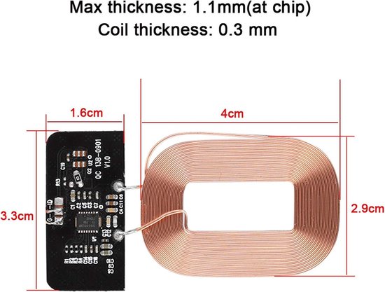 Youmile Qi Standaard Draadloze Oplader Board Ontvanger Module Youmile Qi Standaard Draadloze Oplader Board Ontvanger Module