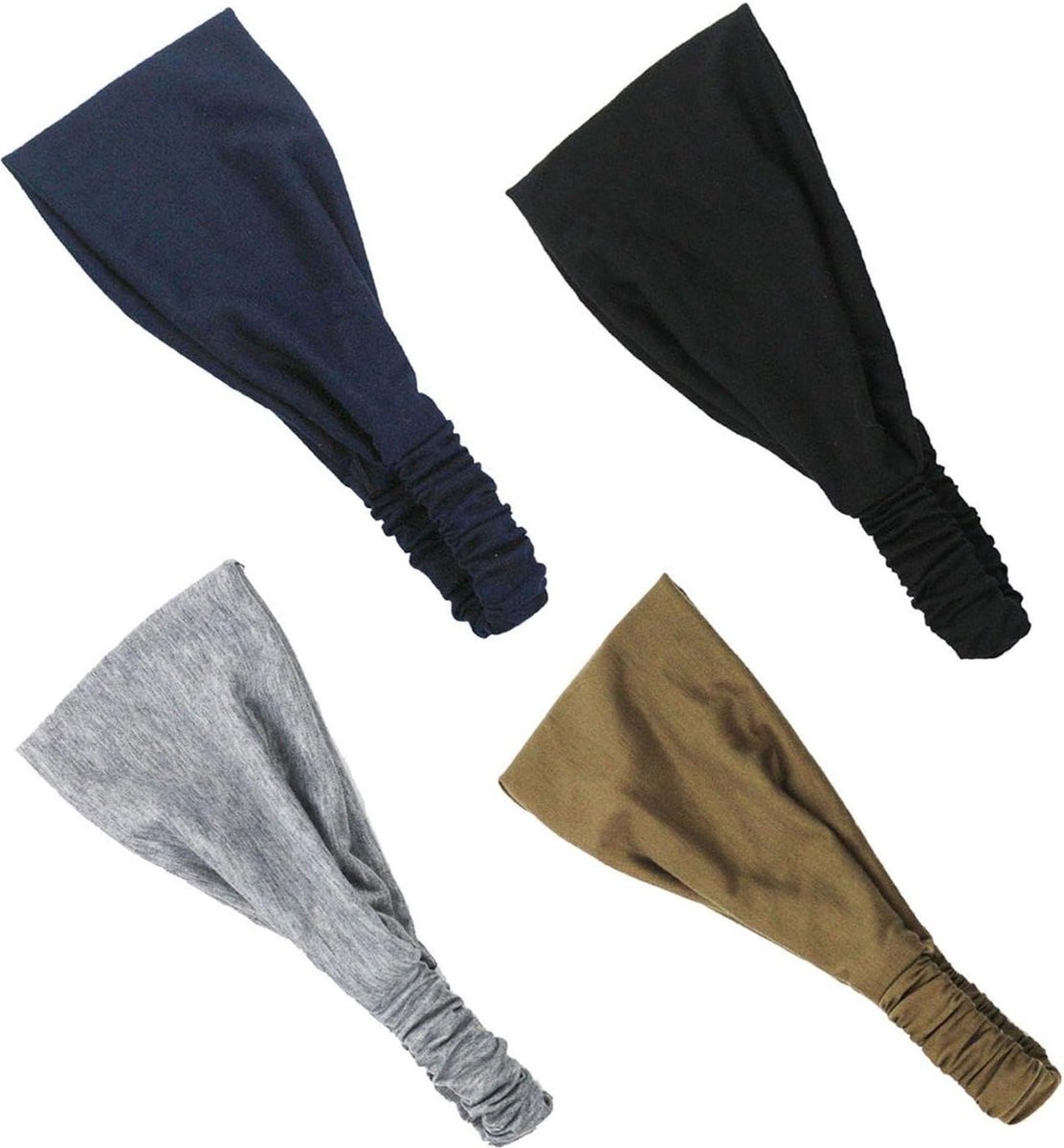 4 stuks elastische haarsjaals - zomerhoofddoek hoofdband - dames haarelastiekjes .
