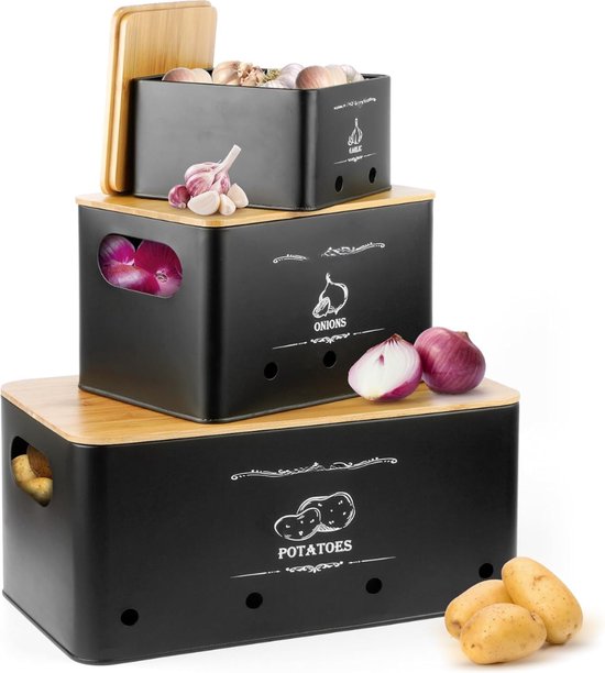 Zalydala Aardappelopbergdoos, uien/aardappelen/knoflook