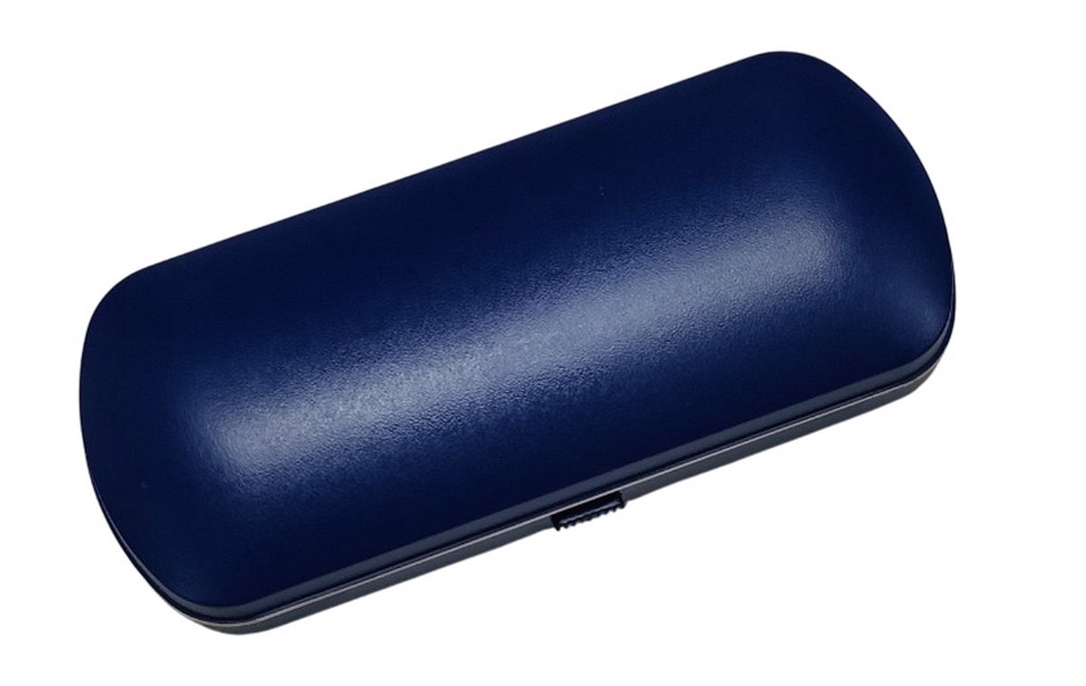 NTB Budget Brillenkoker – Hardcase – met Brillenkoord en Brillendoekje – Blauw – afmeting: 16 x 7 x 3.5 cm.