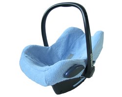 Maxi Cosi hoes badstof – wasbaar & ademend – past op CabrioFix, Pebble, Citi – groep 0+ autostoel – Wallabiezzz Lichtblauw