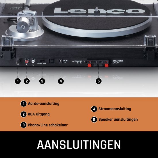 Platen speler met Geïntegreerde Luidsprekers en Bluetooth | Vinyl