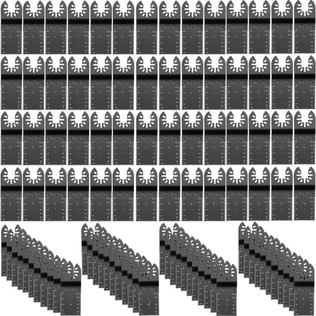 100x zaagbladen Oscillerende fijne zaagbladen Multitool segmentzaagblad