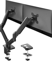 Monitor arm 2 schermen - Audizio CMA20G monitor beugel - 17 tot 32 inch beeldschermen - Met gasveer