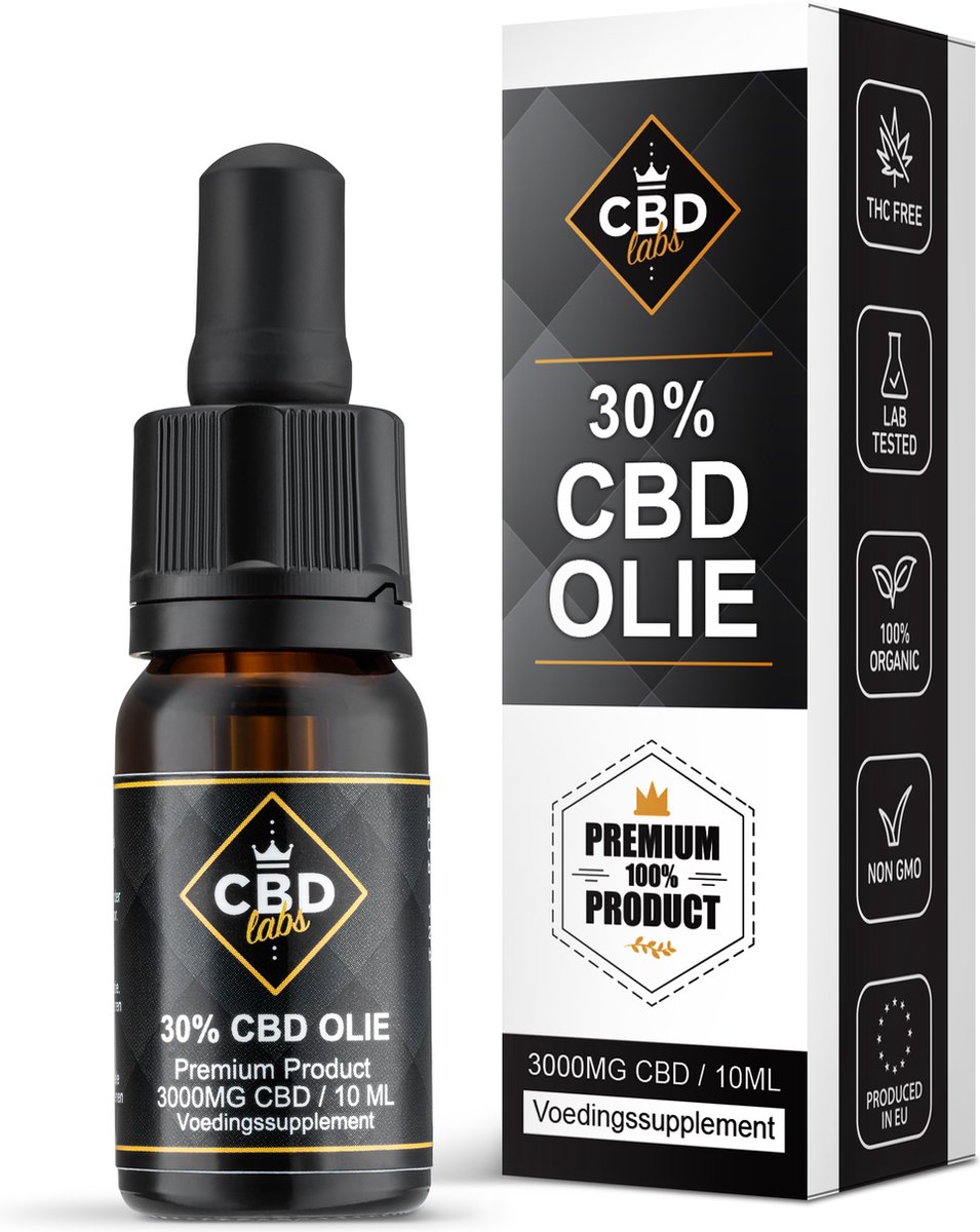 Goedkoopste CBDLabs CBD Olie 30 - 3000MG CBD - 10 ml - Vegan - Op Basis van Biologische Hennepzaad Olie - 100 Natuurlijk - Circa 200 Druppels - Premium Product