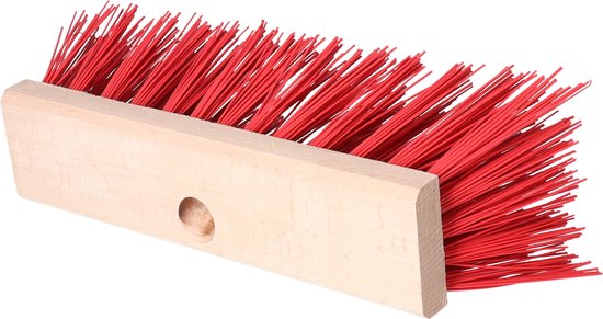 Buemag Bezemkop - Elaston - rood - hout - hard - 25 cm - 24mm - straatbezem/buitenbezem van Buemag — afbeelding 3
