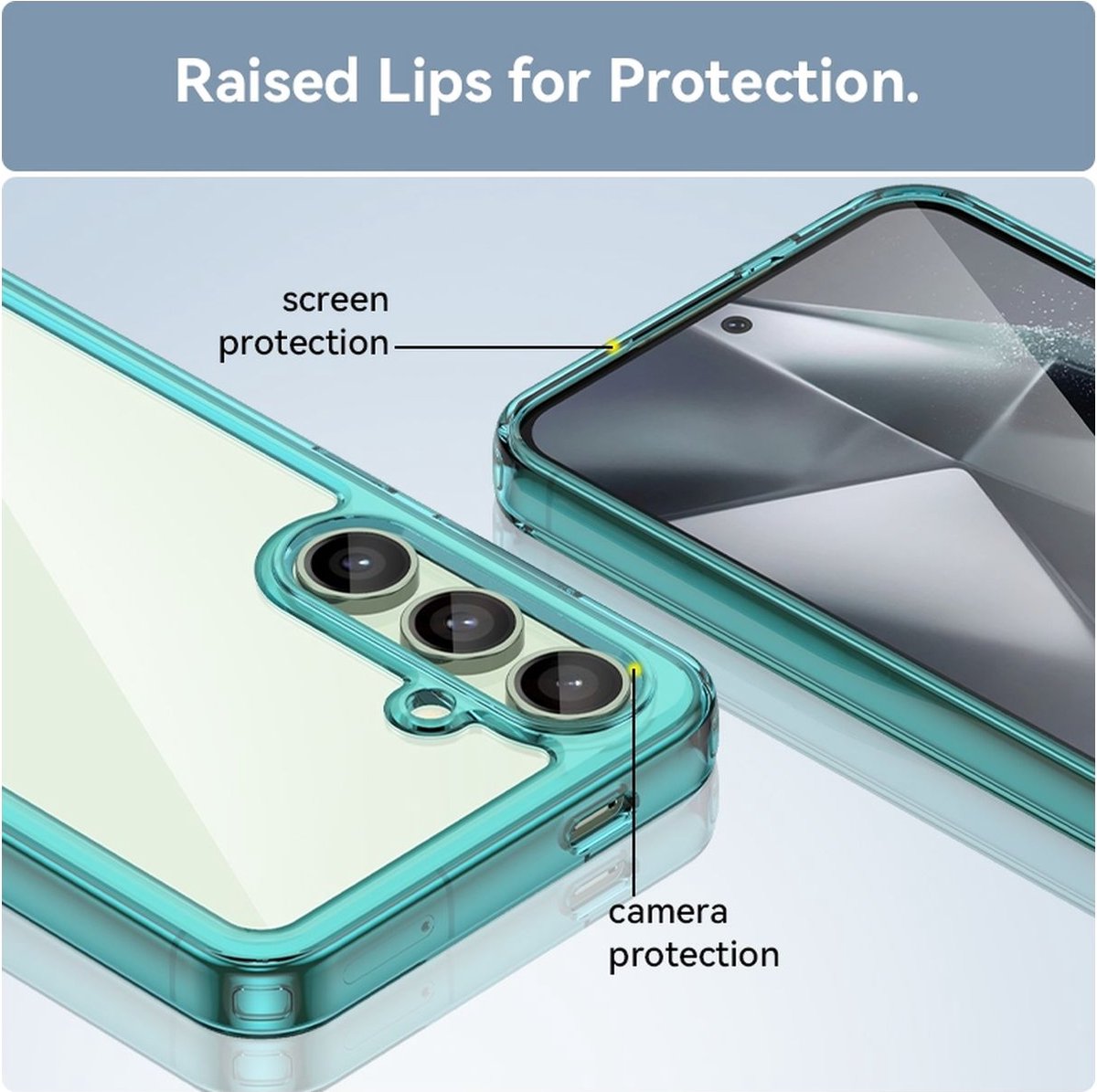 Mobigear Hoesje geschikt voor Samsung Galaxy S24 FE Telefoonhoesje Hardcase | Mobigear Crystal Backcover | Galaxy S24 FE Case | Back Cover - Blauw