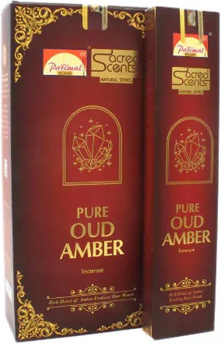 Parimal Pure Amber Oudh Wierookstokjes - 24 gram - 6 Pakjes per Doos