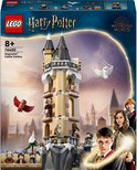 Boîte du set Lego Harry Potter Le Château de Poudlard L'aile des Hiboux avec Harry, Hermione et Ron.