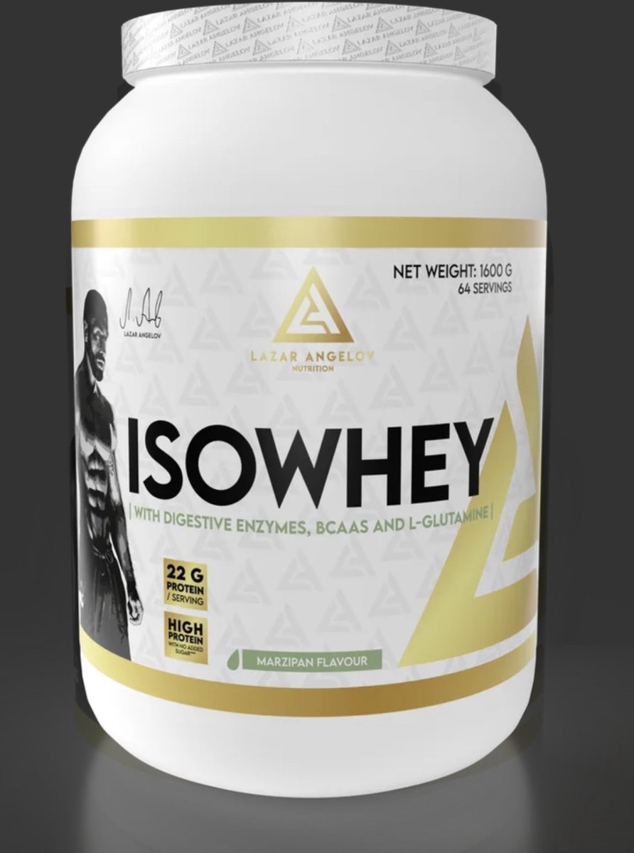 Goedkoopste Lazar Angelov IsoWhey protein isolate powder Marzipan – 1600g