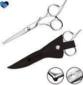 Zorghelden® Professionele kappersschaar - Inclusief leren etui - Kappersset - Kappersschaar rechtshandig - Roestvrijstaal