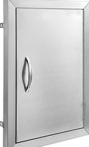 Bol.com Tuinkastdeur - RVS - Duurzaam - Indoor/Outdoor - Bbq Kastdeur - Met Magneetblok aanbieding