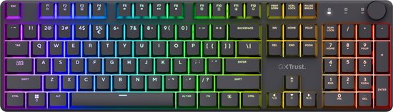 Trust GXT 868 Torix - Draadloos Mechanisch gaming toetsenbord - Full RGB - White Switches - Qwerty US - Zwart