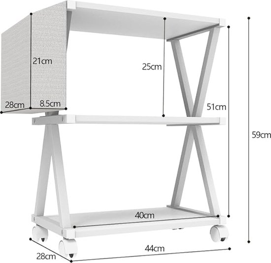 Printerstandaardhouder Printerstandaard 2 Tier Desktop Printer Stand Kast Met Opslag Bureau Organizer Tafelblad Opslag Plank Voor Office Home Printertafel Printerwagen Tafel voor Printer (Color : F