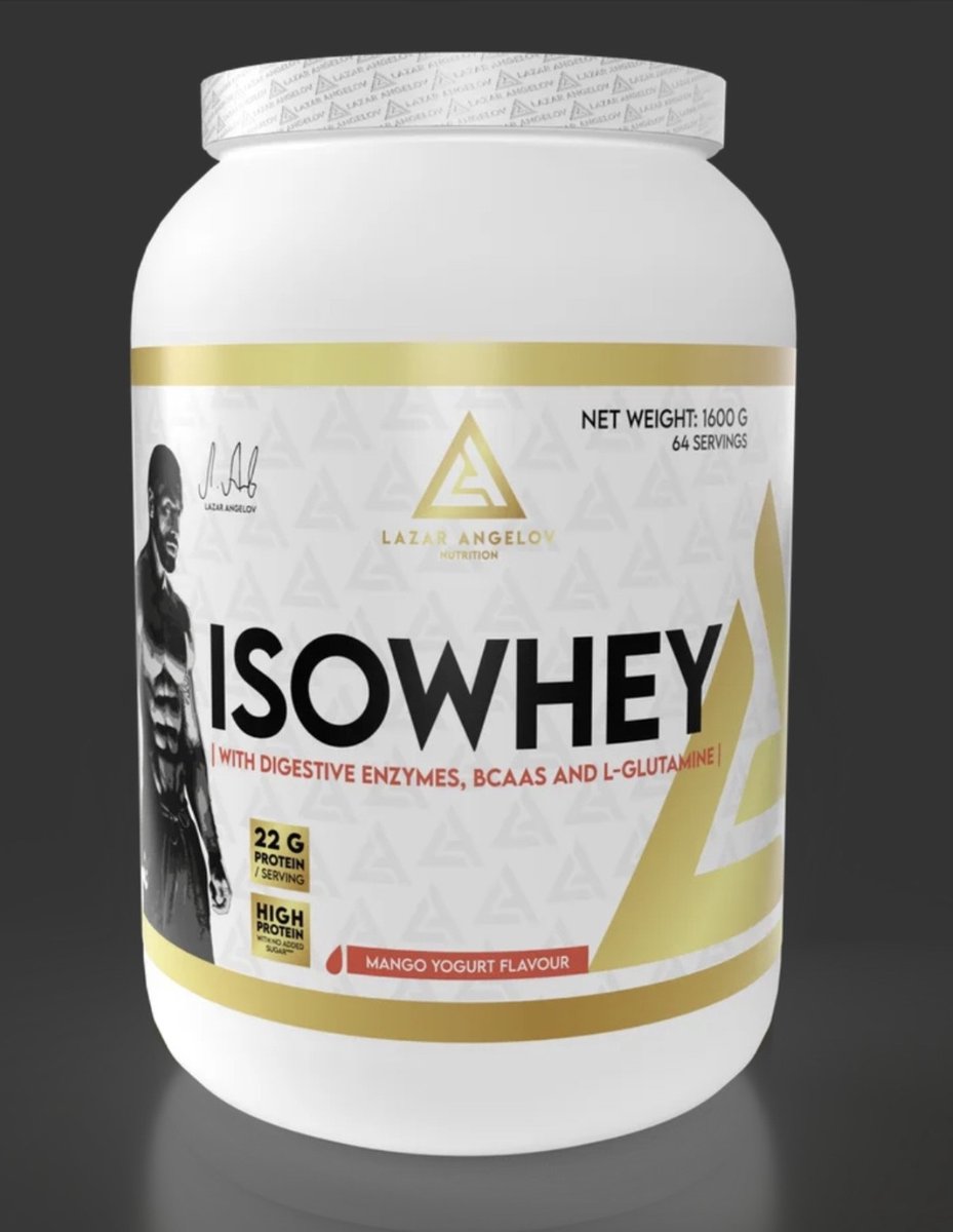 Goedkoopste Lazar Angelov IsoWhey protein isolate powder Mango-yogurt – 1600g