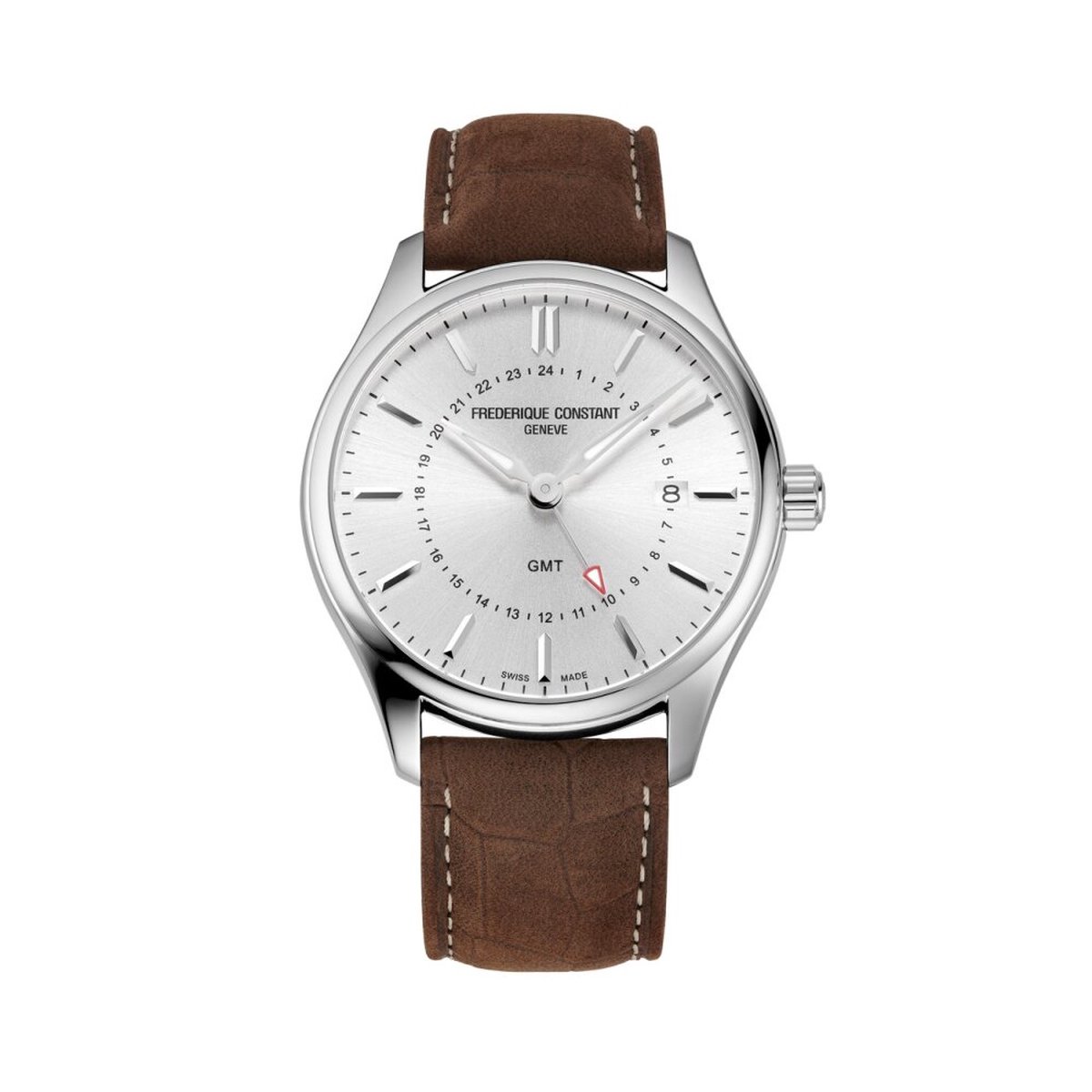 Frédérique Constant Classics FC-252SS5B6 Horloge - Leer - Bruin - Ø 40 mm