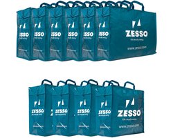 Zesso Big Shopper Maxi Mix Zesso Bag 4x L, 6x XL - Opbergtassen Set van 10 - Verhuispakket