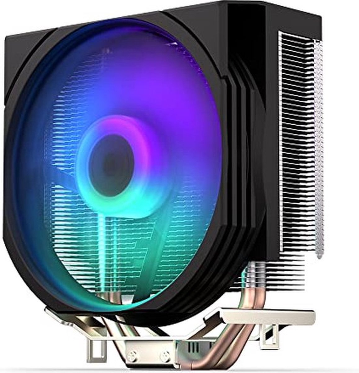 ENDORFY Spartan 5 ARGB, einfach zu montierende CPU-Luftkuhlung, kompaktes Design, integrierter Fluctus ARGB-Lufter | EY3A002, Schwarz