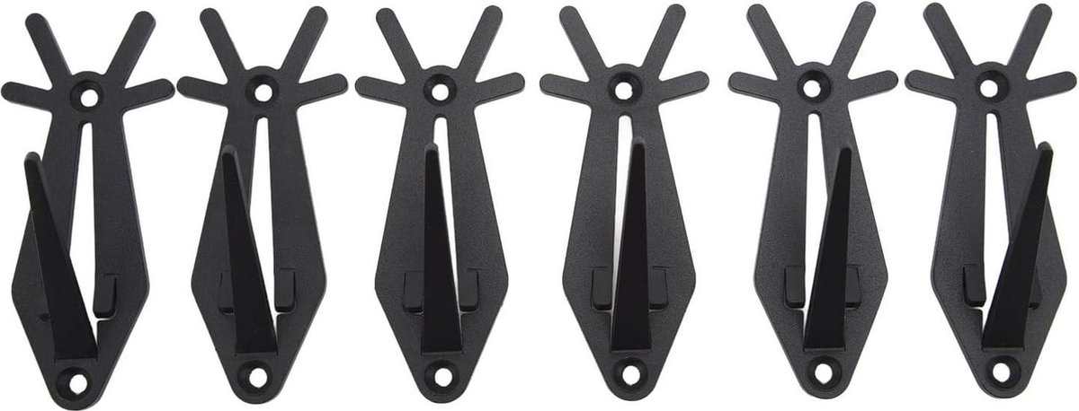 Mount Skull Hanger - 6 Stuks Indoor Outdoor Gewei Stijl Herten Beugel Trofee Muurbevestiging Schedelhaak Hangend voor Decoratieve Craft Kits Barbecue Klauwen