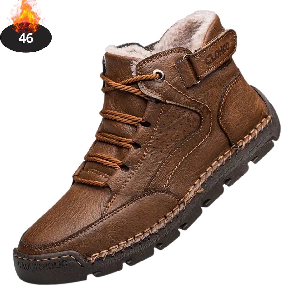 Livano Schoenen Heren Hoge Sneakers Comfortabel Casual Volwassen Donkerbruin Met Voering