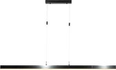 Bol.com QAZQA lamba - Moderne LED Hanglamp voor boven de eettafel | in eetkamer - 1 lichts - L 200 cm - Zwart - Woonkamer | Slaa... aanbieding