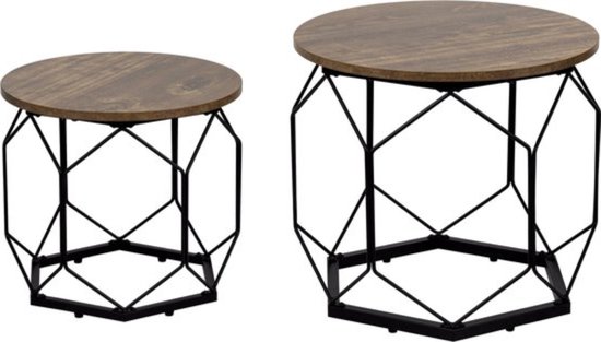 Demi set loungetafels 50x60 cm en 70x80 cm latte - AVH Outdoor Tuinmeubelen
