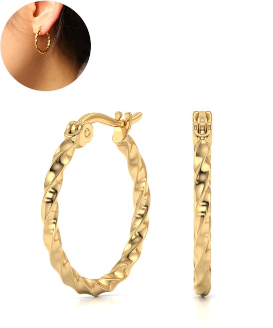 Boucles d'oreilles Semyco ® - Boucles d'oreilles Femme Plaqué Or 14 Carats - Boucles d'Oreilles Clous Couleur Or - Cadeau pour Femme - Myra