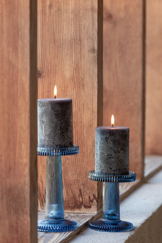 J-Line bougie cylindrique - bleu foncé - medium - 39H - 6 pcs