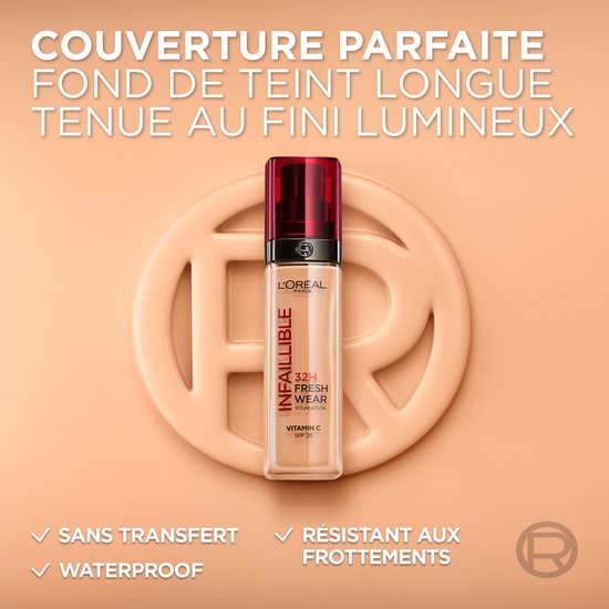 L’Oréal Paris Infaillible 32HR Fresh Wear Foundation - 260 - Langhoudende Foundation met SPF 25 en Vitamine C - 30ML
