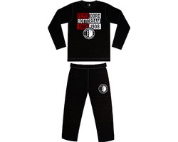 Feyenoord Pyjama | Zwart | Maat 104/110 | Lange mouw | 100% katoen