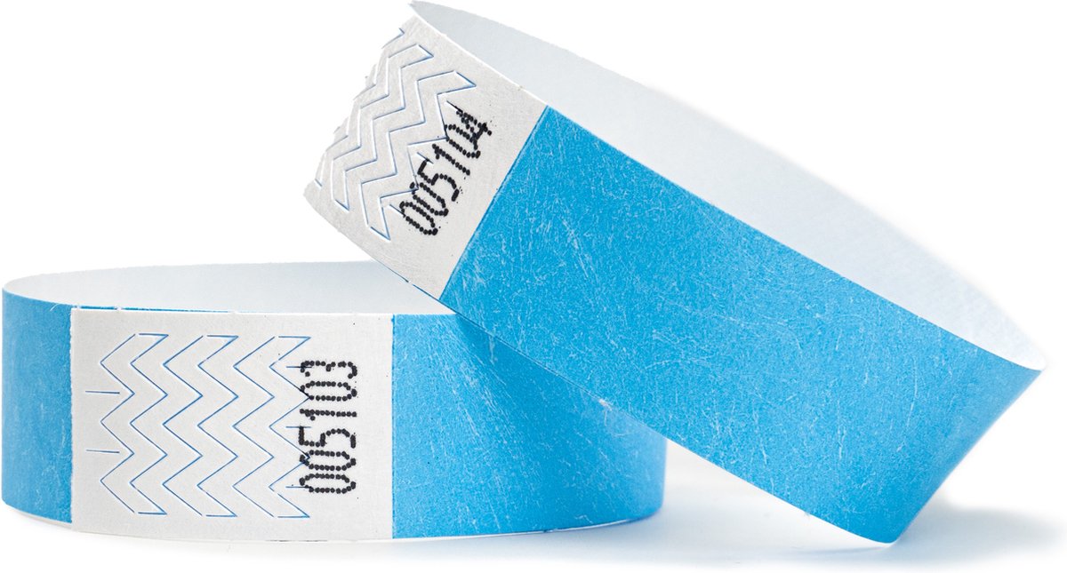 200 Polsbandjes, Tyvek Lichtblauw