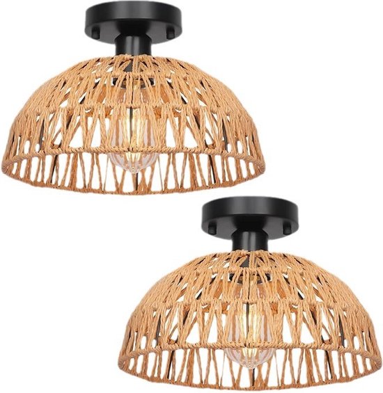 Moderne eenvoudige eetkamerplafondlampen massief hout geel travertijn plafondlamp cilindrische plafondverlichting met E26/E27-fitting voor slaapkamer keuken woonkamer (kleur walnoot, 11