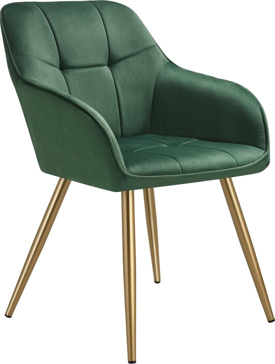 Set van 4 fluwelen eetkamerstoelen - 72,39 x 62,23 x 49,53 cm - Elegante en comfortabele draaistoel - met kussens - Grijs
