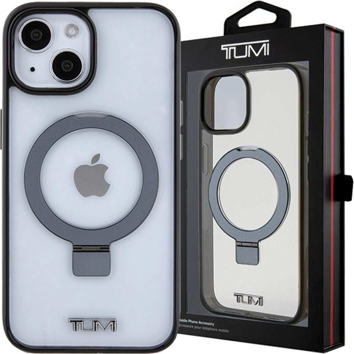 Tumi TUHMP15SSSFC iPhone 15 / 14 / 13 6.1" wit/witte hardcase Transparante Ringstandaard Magsafe