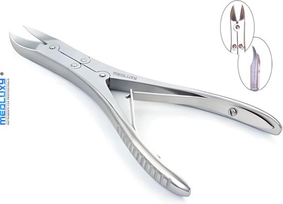 MEDLUXY® Pro - Coupe-ongles - Heavy Duty - Mâchoire Courbée Creuse - Double Charnière (double transmission) - 15 cm - 20 mm - MP0439 (coupe-ongles)