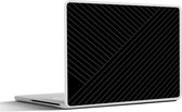 Laptop sticker - 14 inch - Lijnen - Abstract - Zwart - Grijs - Minimalistisch - 32x5x23x5cm - Laptopstickers - Laptop skin - Cover