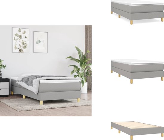 Bed met matras Hanko stof zwart 80x200 cm